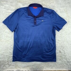 Redvanly Mens XL Blue Pique Polo Shirt Short Sleeve Golf Casual Stretch 260526-4